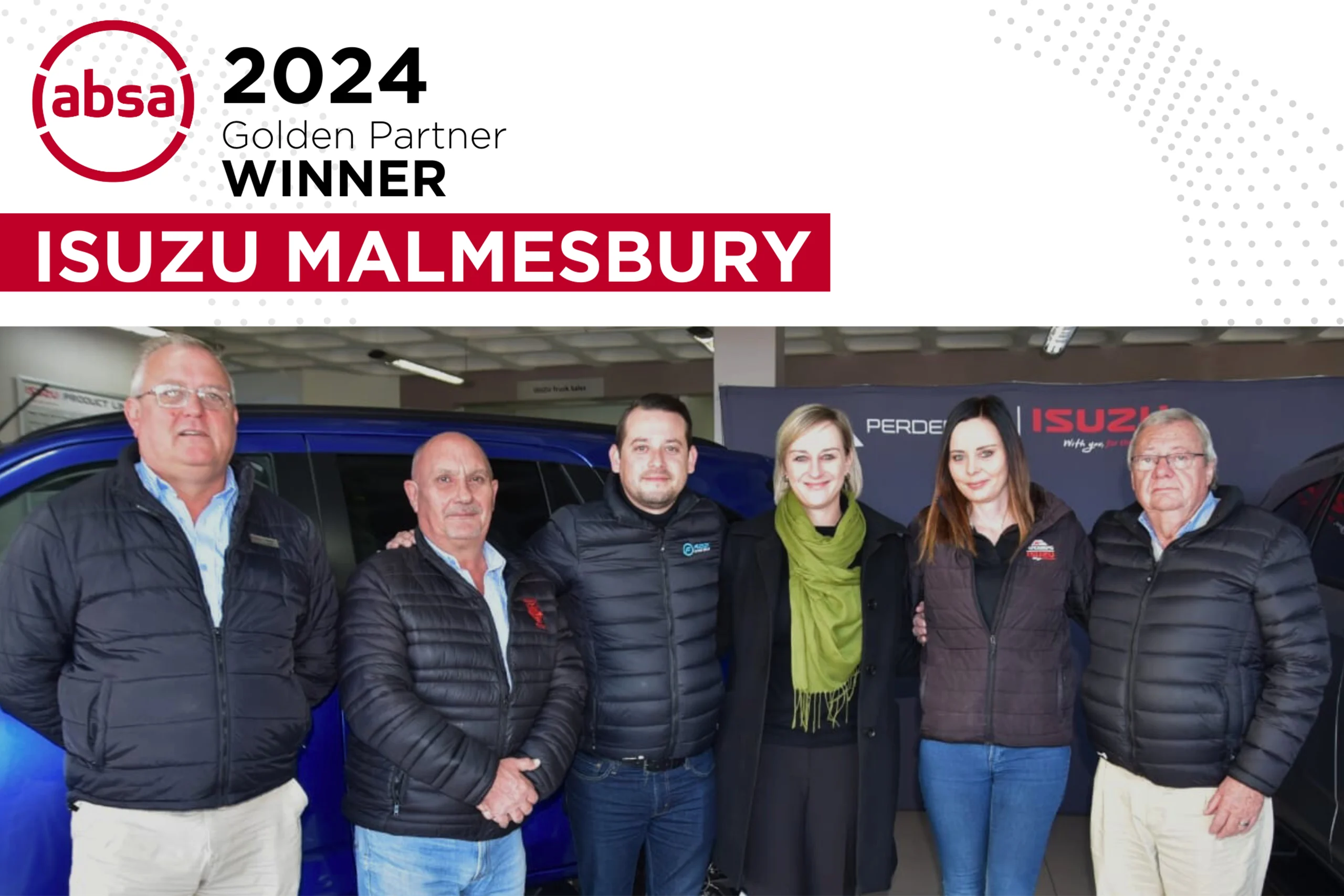 Fuzion Isuzu News Article - Isuzu Malmesbury Wins ABSA Golden Dealer Award